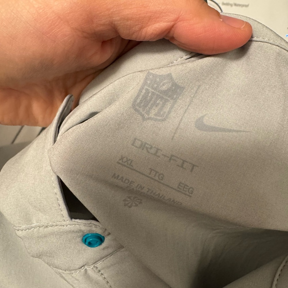 🏈Nike Miami Dolphins NFL Gray Performance Polo Shirt Men’s XXL - Picture 3 of 4